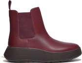 FitFlop F-Mode Leather Flatform Chelsea Boots ROOD - Maat 40