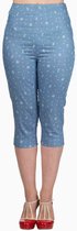 Dancing Days - SWEET TALKER Capri broek - XS - Blauw/Wit