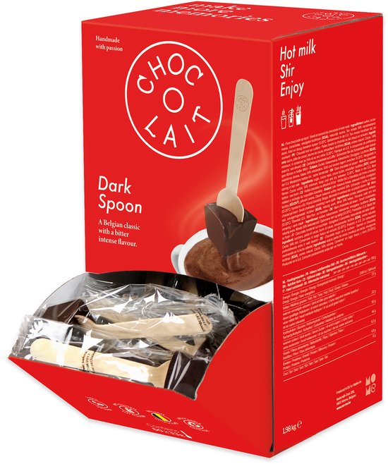 MoMe Spoon Dark - Warme chocolademelk lepels - 60 stuks | bol.com