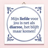 Ditverzinjeniet.nl Tegeltje Liefde Is Als Diarree