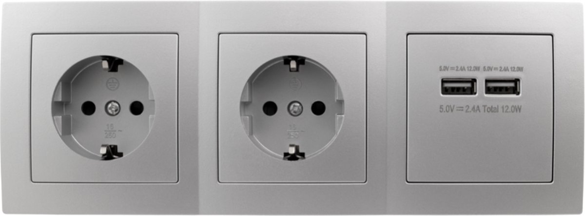 Stekkerdoos met USB,Stopcontact Splitter 5-voudig met Schakelaar