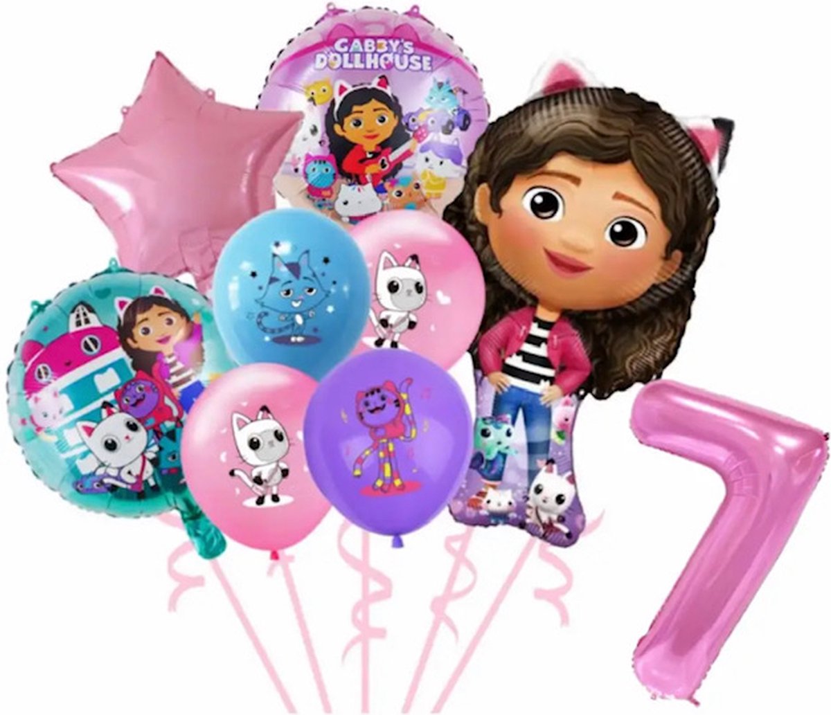 Gabby Dollhouse Anniversaire Décorations Ballons Arch Kit Chat