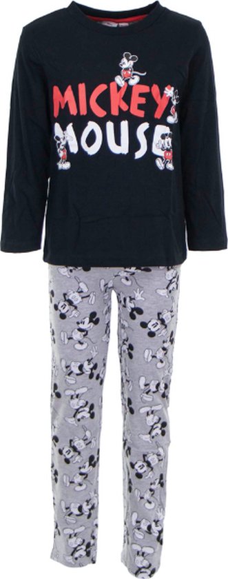 Pyjama enfant - Mickey Mouse - Zwart/ Grijs - Taille 92