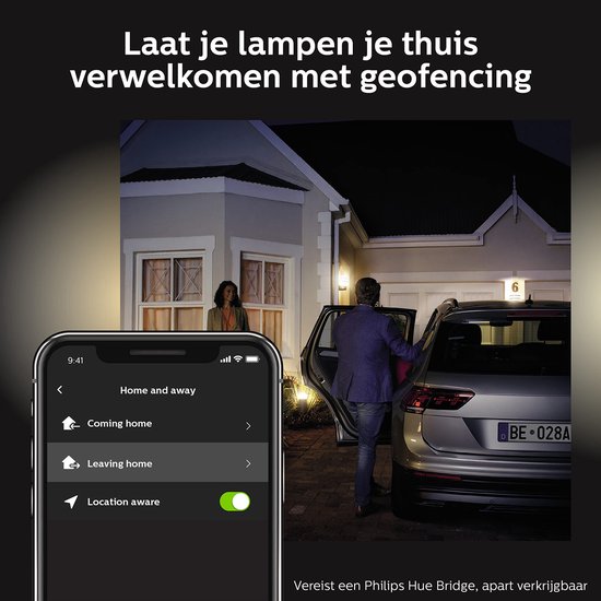 Philips Hue Lily Basisset Voordeelpakket van 4 Tuinspots (Antraciet) - Wit en Gekleurd Licht - Incl. 1 Voedingskabel - Tuinverlichting - Hue White and Color Ambiance