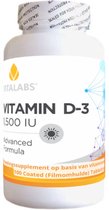 VitaTabs Vitamine D3 - 37,5 mcg / 1.500 IE - 100 tabletten - Voedingssupplementen