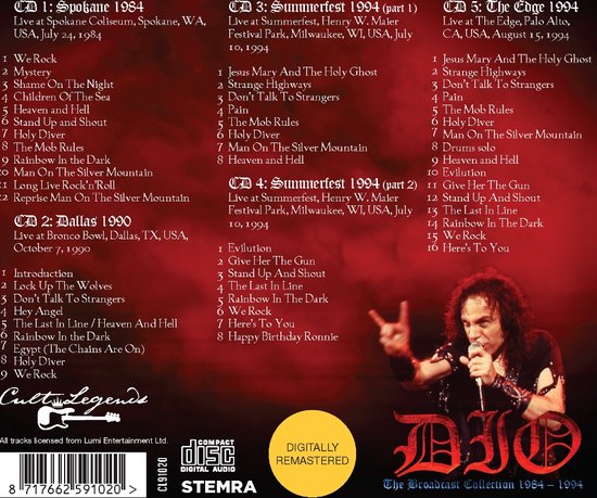 Dio - The Broadcast Collection 1984-1994 (5 CD)