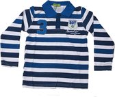 T-shirtje met voetbal logo voor jongens - donker blauw - 8 jaar