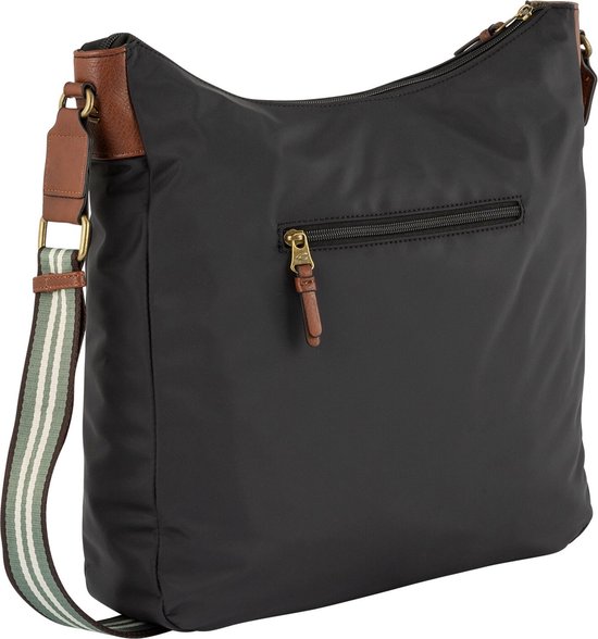 camel active Bari Shopper schoudertas voor dames, ritssluiting, zwart, 48x13,5x35