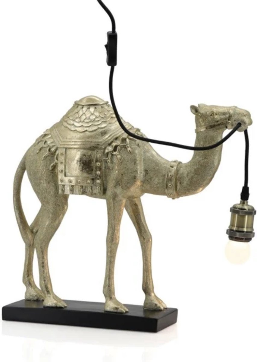 Tafellamp | Drommedaris | goud | 46x11x41CM
