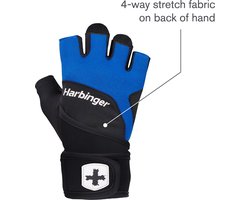 Harbinger Harbinger Training Grip - Fitness Wrist Wraps Heren & Dames - Deadlifting - M - Unisex - Blauw - Gym & Crossfit Training - Krachttraining