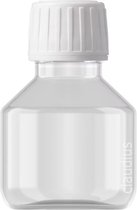 Lege Plastic Fles 50 ml - Veral Clear 28 – met witte dop - set van 10 stuks - Navulbaar - leeg