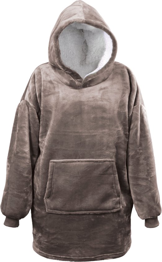 Sweat à Capuche Polaire Cosy Dreams Taupe