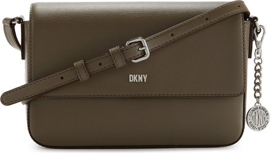 DKNY Cuir Sac à épaule bandoulière Sac à épaule Bryant Sutton Crossbody Bag Truffle Marron clair