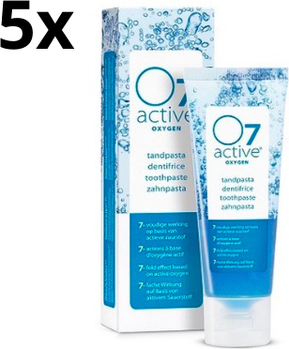 O7 Active Oxygen Tandpasta - 5 x 75 ml - Voordeelverpakking