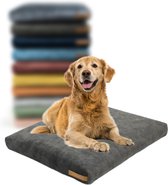 Rexproduct Hondenkussen - Hondenmand - Hondenbed met rits en wasbaar - Hondenkussens 70 X 90 CM - Manden & kussens 0 tot 80 kg- SoftPet Kaki