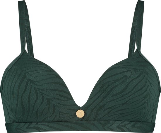 TC WOW triangle bikinitop jacquard zebra green voor Dames - Maat 36A - 70A