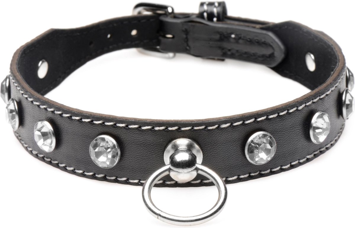Goedkoopste Diamanten Choker Met O-Ring - Zwart