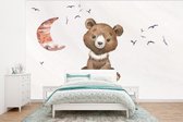 Behang kinderkamer - Fotobehang Spreuken - Be kind - Kinderen - Teddybeer - Waterverf - Breedte 320 cm x hoogte 240 cm - Kinderbehang