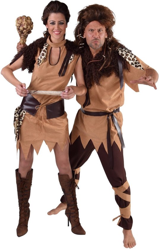 Neanderthaler dames - Holbewoner kostuum - Carnaval kleding vrouwen maat  50/52 | bol.com