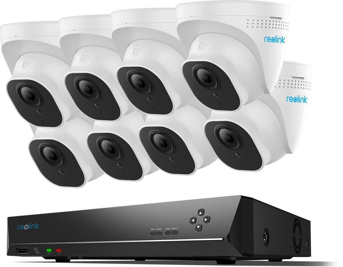 Reolink RLK16-800D8 - Set met NVR en 8x 8MP Turret IP camera's met Slimme Detectie 4K