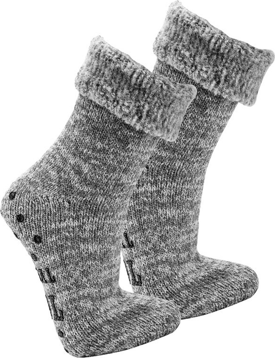 Wollen sokken | grijs | 1 paar | schapenwol | maat 39-42