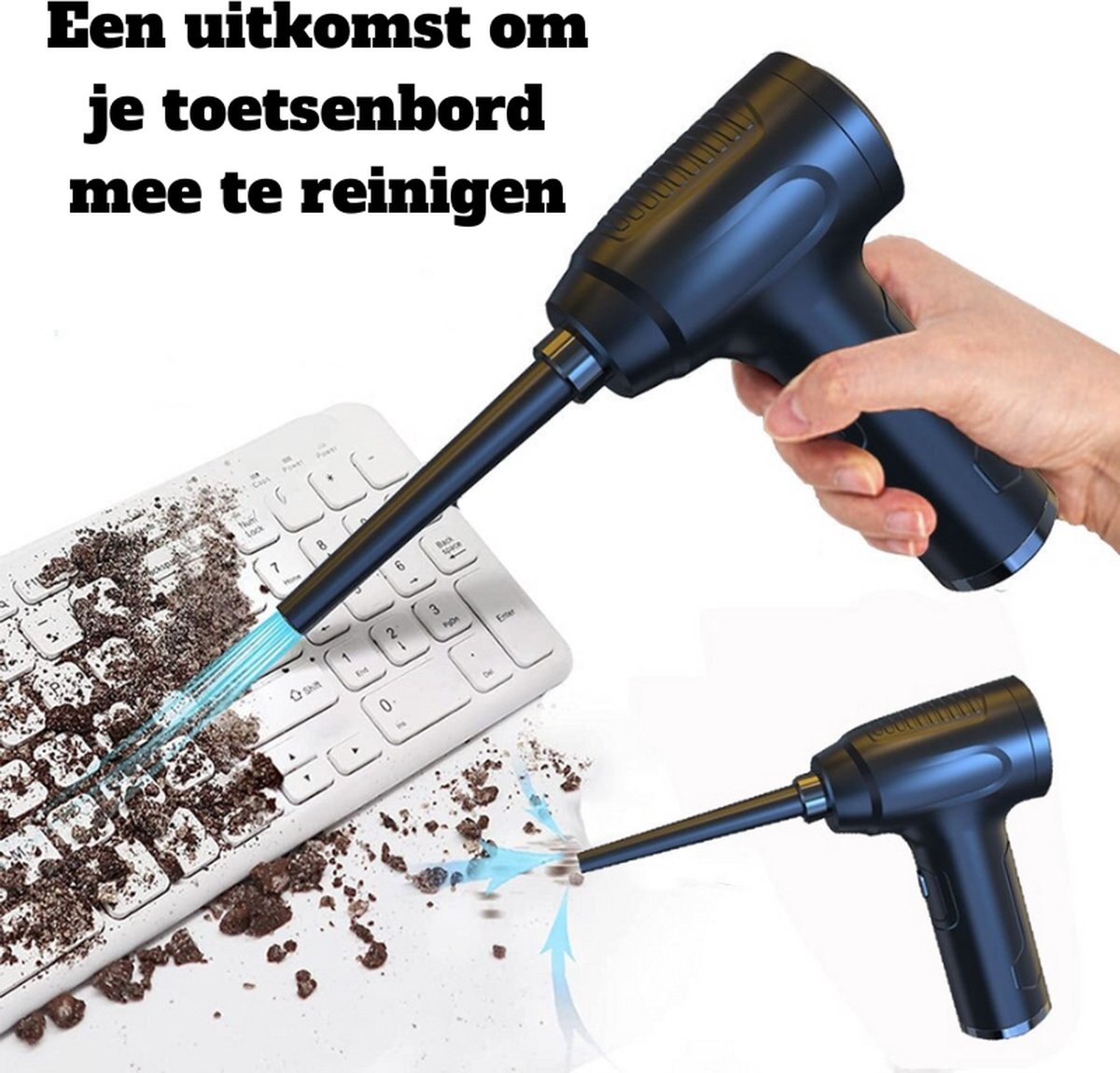 BetterBuys Air Duster 4 in 1 Blazen & zuigen Perslucht Compressed
