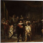 Acrylglas - De Nachtwacht, Rembrandt van Rijn, 1642 - Oude Meesters - 50x50 cm Foto op Acrylglas (Wanddecoratie op Acrylaat)