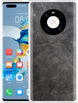 Huawei Mate 40 Pro Hoesje metaal structuur Designed by Cazy