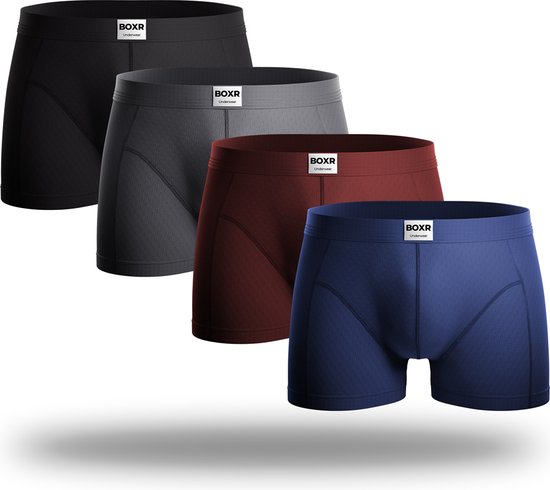 BOXR Underwear - Bamboe Boxershort Heren - Onderbroeken Heren - 4-Pack - 3XL- Bamboe Ondergoed - Ondergoed Heren - Bamboo Boxershort voor Mannen