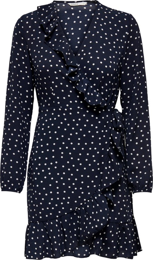 ONLY OLMCARLY L/ S WRAP DRESS AOP Robe Femme - Taille L