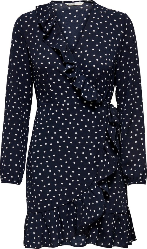 ONLY OLMCARLY L/S WRAP DRESS AOP Dames Jurk