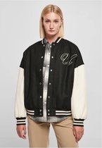 Urban Classics - Oversized Big U College jacket - 3XL - Gebroken wit/Zwart