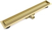 Mawialux douchedrain - Tegelrooster - 80 cm - Geborsteld Goud - Bristol