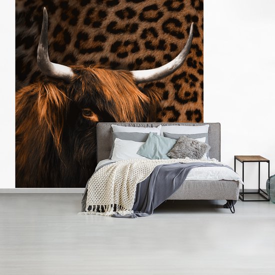 Papier peint - Papier peint photo murale Imprimé panthère - Highlander - Design - Largeur 220 cm x hauteur 220 cm