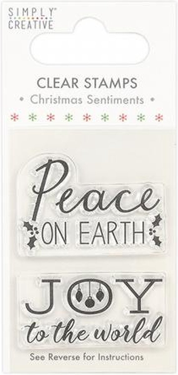 Christmas Sentiments Clear Stamps Peace (SCSTP026X20) (DISCONTINUED)
