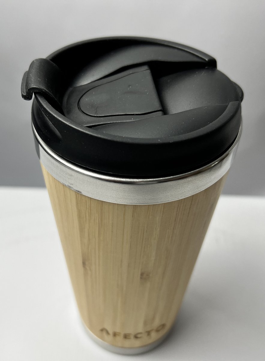 koffie to go beker bamboe | coffee to go | isolerende beker | herbruikbaar | inhoud 450 ml — cadeau in Koken & Dineren - foto 2