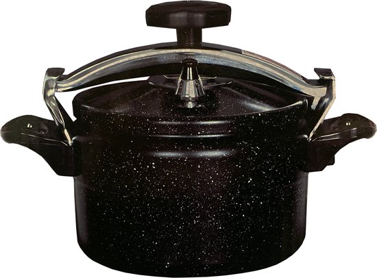 Kookkunst Holland 7 liter snelkookpan aluminium zwart 24 cm - inductie - pressure cooker