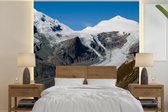 Behang - Fotobehang De weg in Oostenrijkse Alpen bij de Großglockner Hochalpenstraße - Breedte 260 cm x hoogte 260 cm