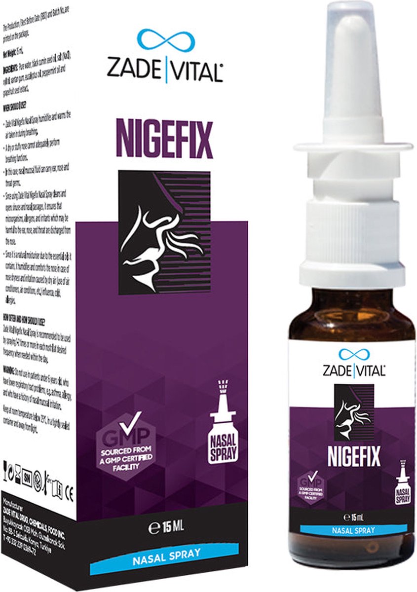 Goedkoopste Zade Vital Nigefix Neusspray - 15 ml