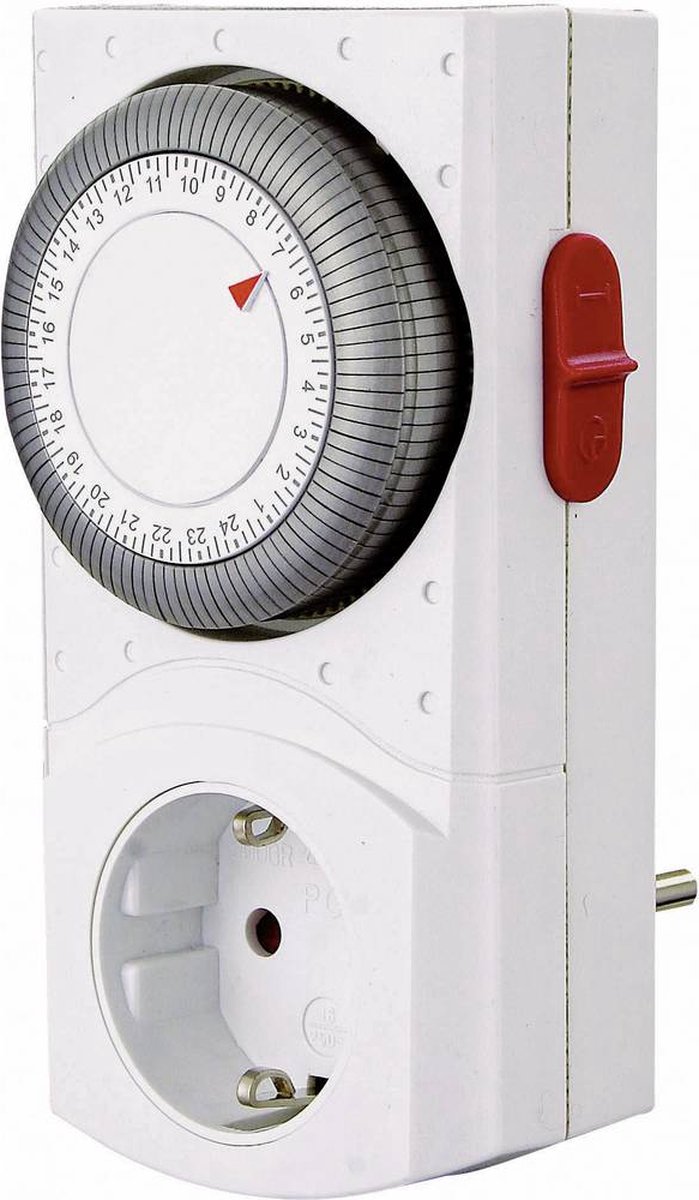 GAO EMT2400 Stopcontact-schakelklok Analoog Dagprogramma 3680 W IP20 2-polig