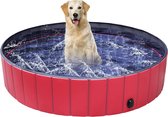 Groot piscine pliable pour chien, piscine, baignoire, bain pour Chiens/chat, extérieur ou intérieur, capacité 600 l, poids adapté jusqu'à 110 kg, XLARGE 160 cm x 30 cm.