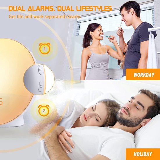 Fitfort Wake up light Slaaphulp Wekkerradio kinderen Slaaptrainer