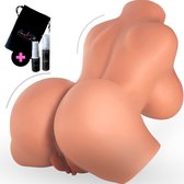 Amaze dolls Melly™ - Masturbator - Realistische Masturbator + Opbergtas + Glijmiddel + Toy Cleaner - Met Intern Skelet - 30 CM - Kunstvagina - Pocket Pussy - Sexpop 2 in 1 Vagina en Anus