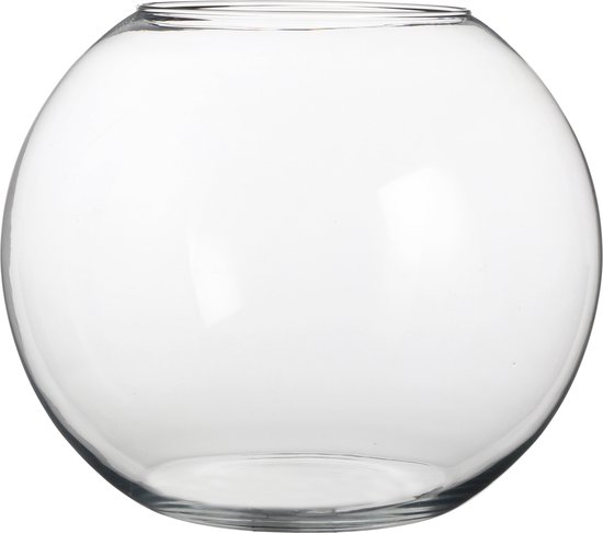 Mica Decorations vase babet boule en verre taille en cm: 23 x 30
