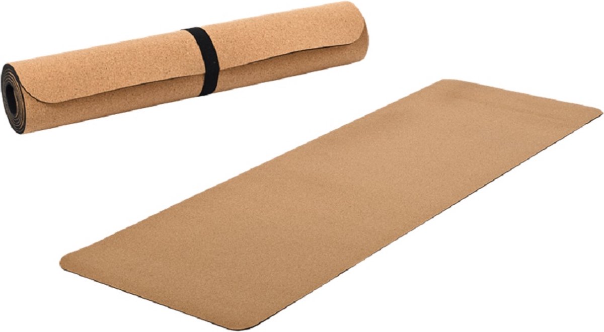 Yoga mat kurk - anti slip - matje - 183 x 61cm - sport mat - premium