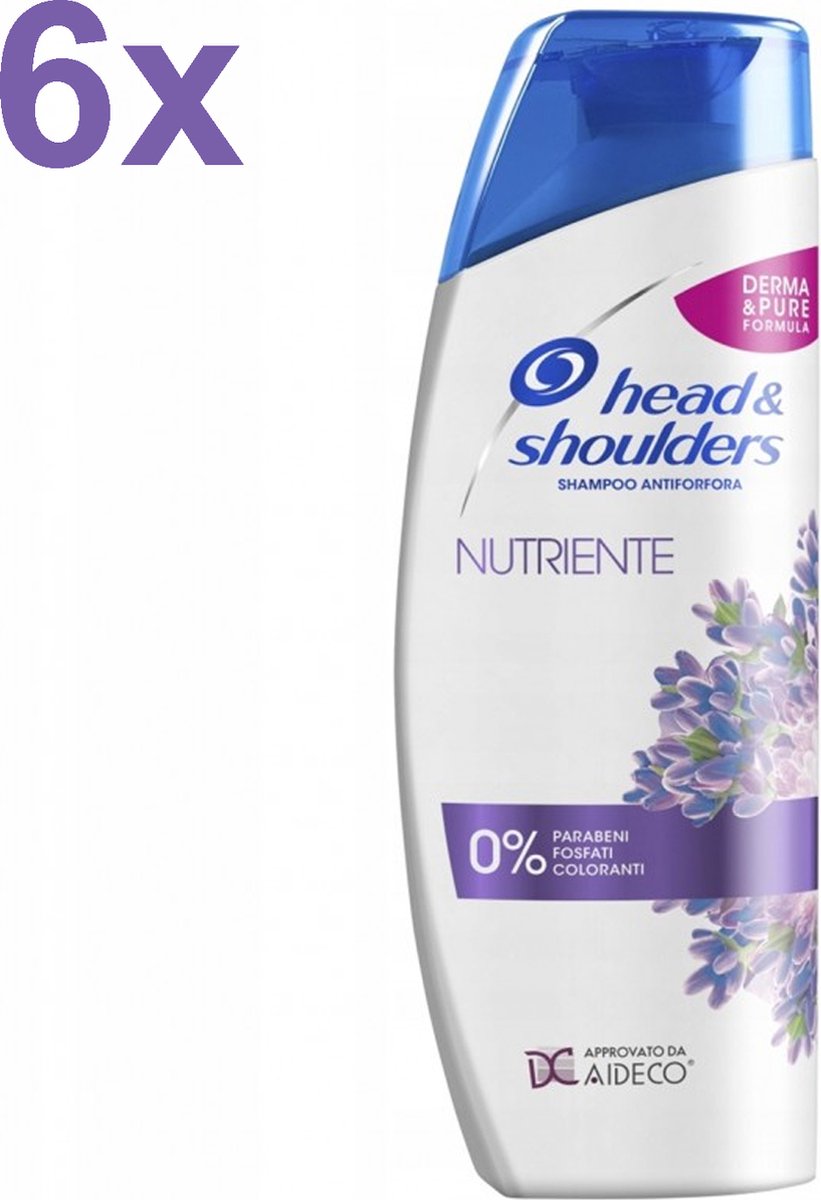Head & Shoulders - Lavendel - Nourishing Care - Anti-Roos Shampoo - 6x 400ml - Voordeelverpakking