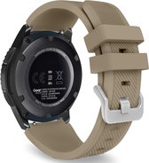 Strap-it Smartwatch bandje 20mm - siliconen bandje geschikt voor Samsung Galaxy Watch 42mm / Active / Active2 / Galaxy Watch 3 41mm / Gear Sport - beige