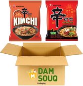 Damsouq® Instant Noedels Mixpakket Nongshim Kimchi en Shin Ramyun (10x 120 Gram)