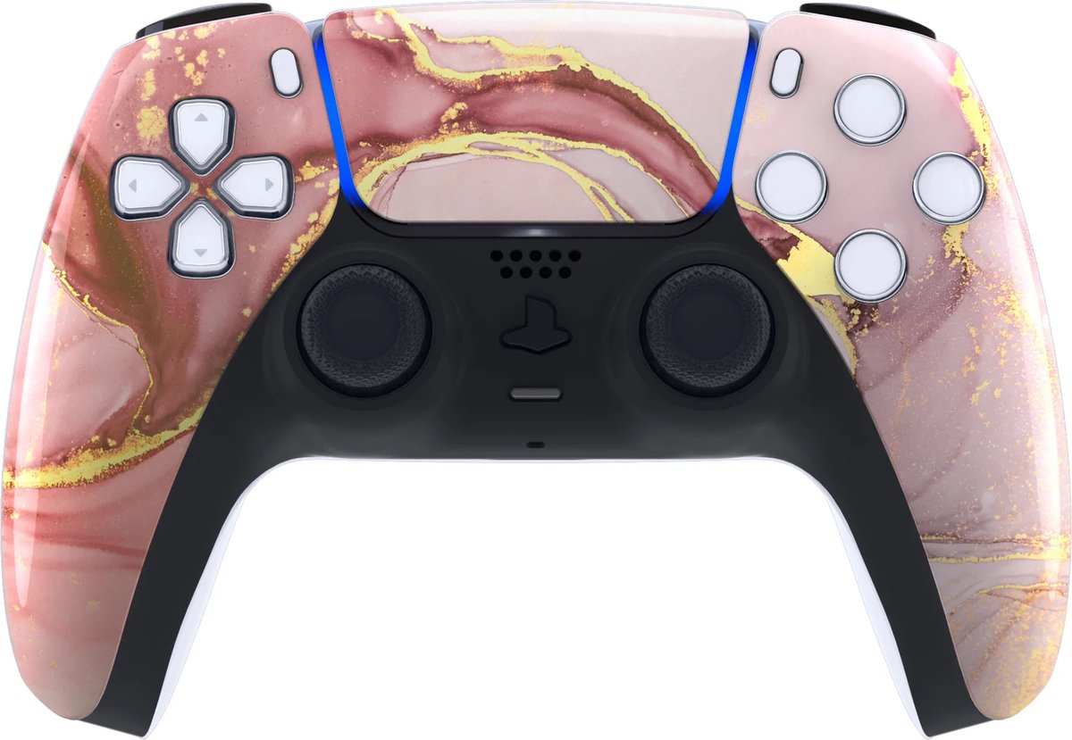 PS5 Draadloze Dualsense Controller – Cosmis Pink Gold Marble Custom