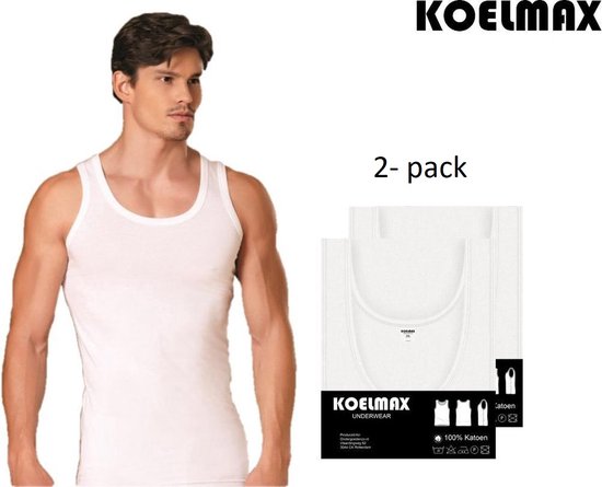 Heren onderhemd - Wit - 2 Pack - Maat S